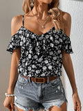  | SHEIN VCAY Floral Print Cold Shoulder Blouse | Blouse | Shein | OneHub