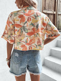  | SHEIN VCAY Leaves Print Crop Shirt | Shirt | Shein | OneHub