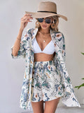  | SHEIN VCAY Summer Beach Tropical Print Blouse & Tie Front Shorts Two Piece Set | Top and Pant Set | Shein | OneHub