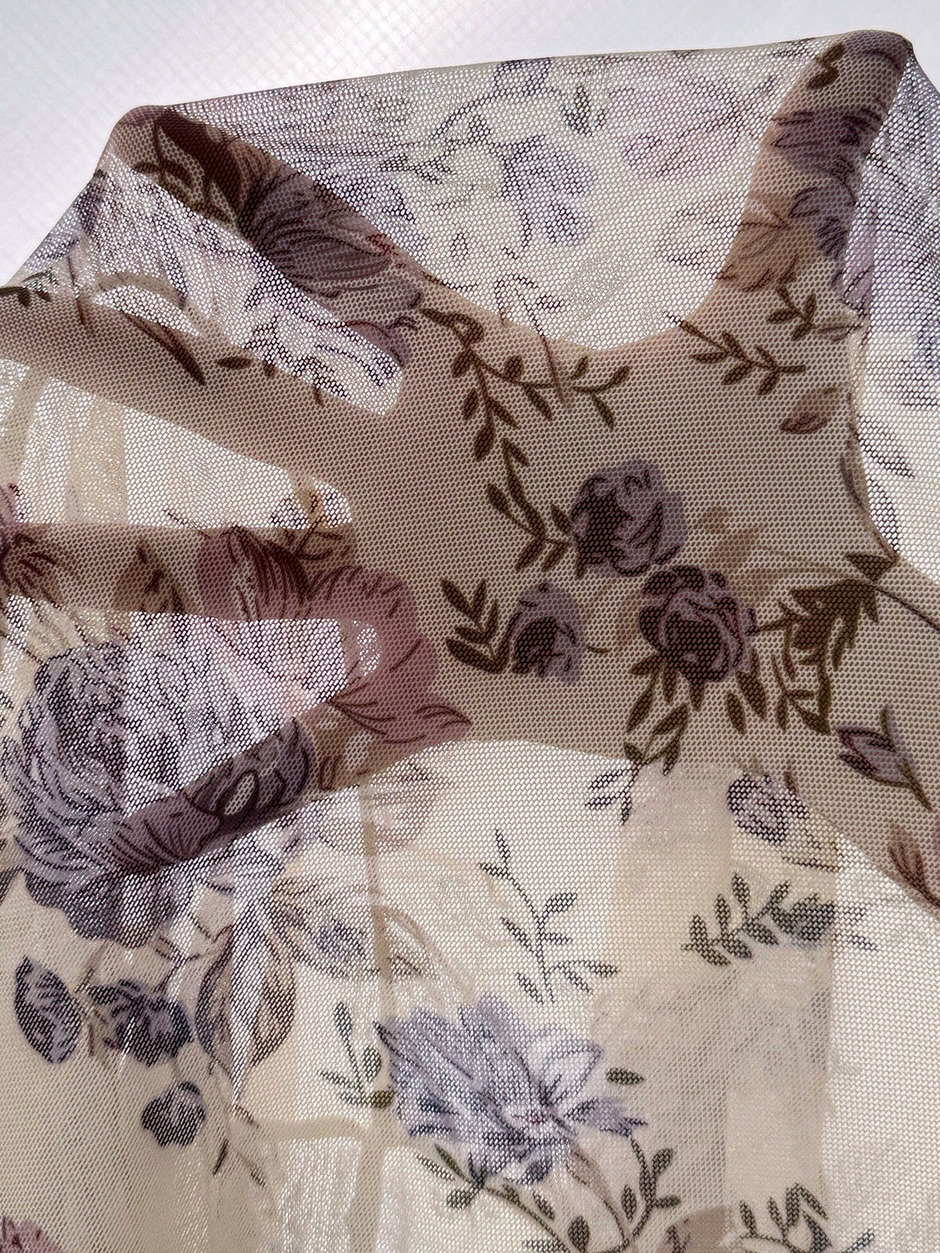 SHEIN Women's Floral Print Bowknot Detail Cami Nightdress, Summer Bowknot