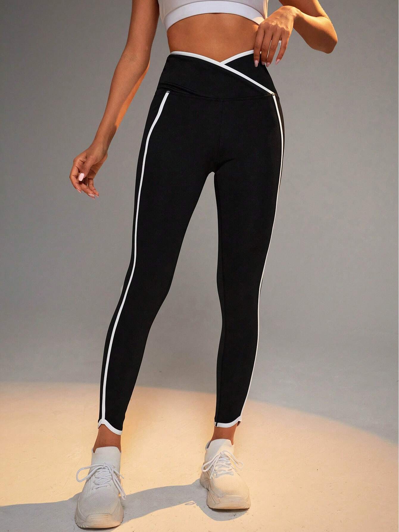  | SHEIN Yoga Trendy Contrast Binding Sports Leggings | Sports Leggings | Shein | OneHub