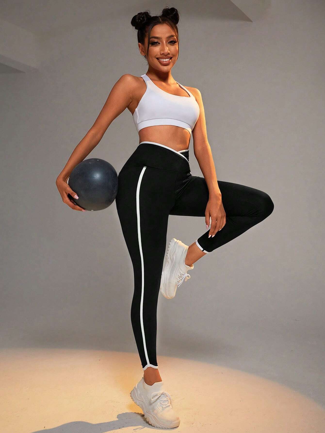  | SHEIN Yoga Trendy Contrast Binding Sports Leggings | Sports Leggings | Shein | OneHub