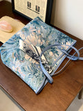  | SHEIN Scarf Decor Floral Pattern Shoulder Tote Bag | Bags | Shein | OneHub