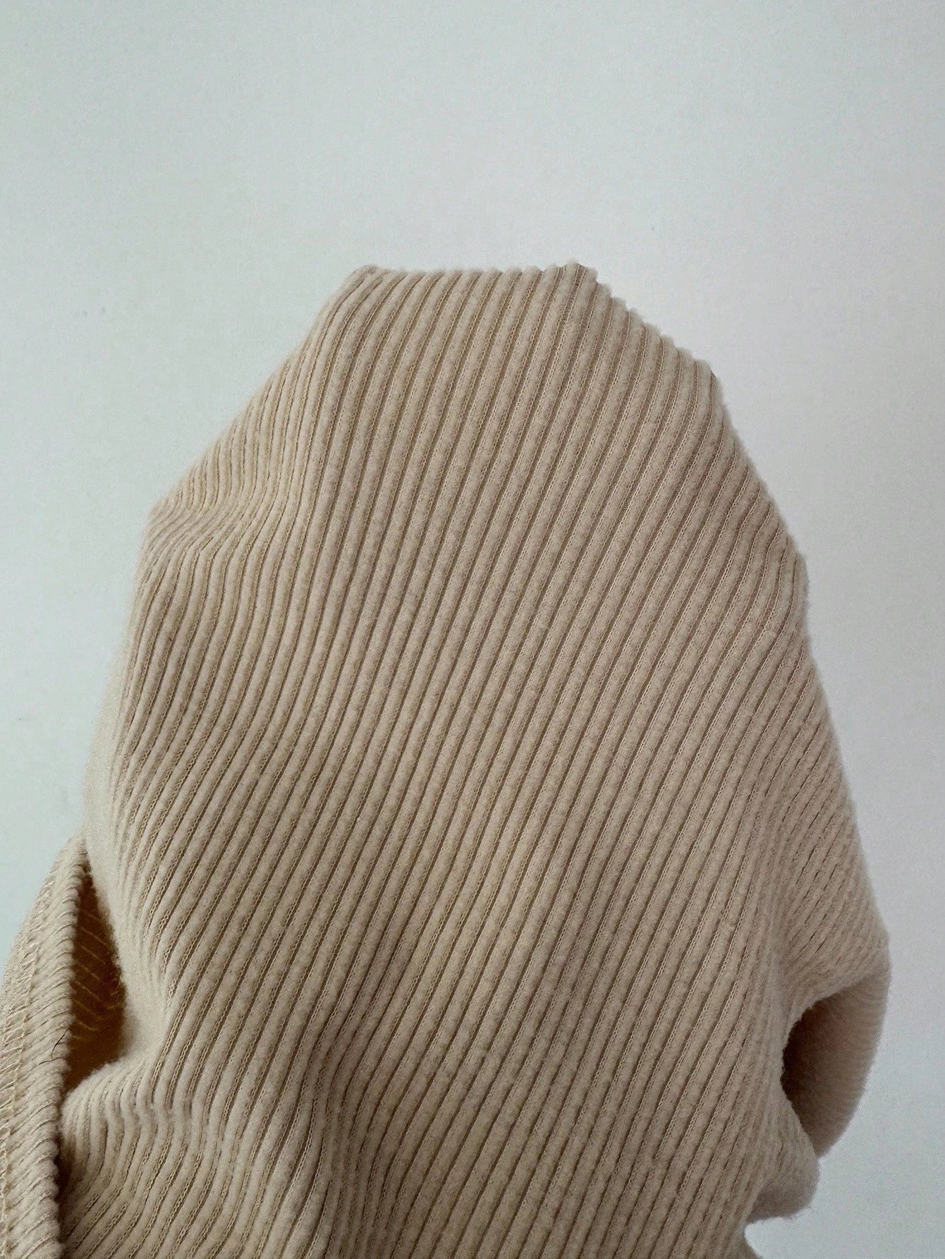 SHEIN Selianne Autumn/Winter New Solid Color Brushed Ribbed Oblique Collar Pleated Long Sleeve T-Shirt, Slim Fit Casual Top Fall Cloth For Women