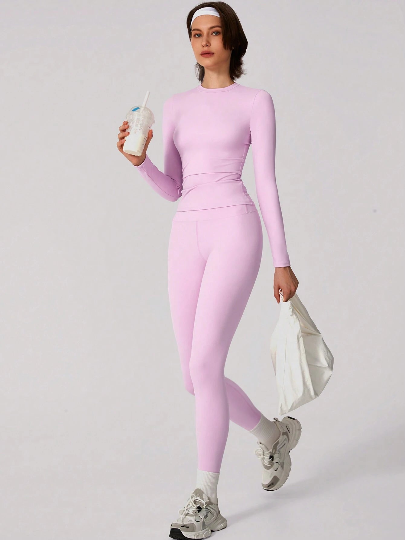  | SHEIN Set Women Simple Solid Color Sports Top And Pants Base Set Yoga Daily | Leggings | Shein | OneHub