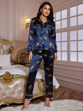  | SHEIN LuxeNights Leopard Print Contrast Piping Satin PJ Set / Pajama Set | Night Dress | Shein | OneHub