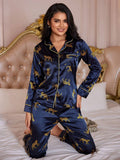  | SHEIN LuxeNights Leopard Print Contrast Piping Satin PJ Set / Pajama Set | Night Dress | Shein | OneHub