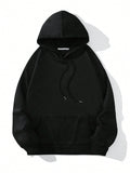  | SHEIN Slogan Graphic Kangaroo Pocket Drop Shoulder Drawstring Hoodie | Hoodie | Shein | OneHub