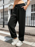  | SHEIN Solid Drawstring Waist Slant Pocket Sweatpants | Pants | Shein | OneHub