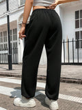  | SHEIN Solid Drawstring Waist Slant Pocket Sweatpants | Pants | Shein | OneHub