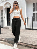  | SHEIN Solid Drawstring Waist Slant Pocket Sweatpants | Pants | Shein | OneHub