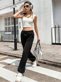  | SHEIN Solid Drawstring Waist Slant Pocket Sweatpants | Pants | Shein | OneHub