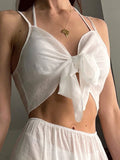  | SHEIN Solid Knot Front Cover Up Top & Split Thigh Skirt | Lingerie | Shein | OneHub