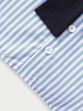  | SHEIN Souflis Baby Boy's French Style Striped Shirt With Shawl Collar For Spring And Summer Vacation, Daily Leisure Look | Dress | Shein | OneHub