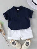 SHEIN Souflis Souflis 2pcs Baby Boy Set