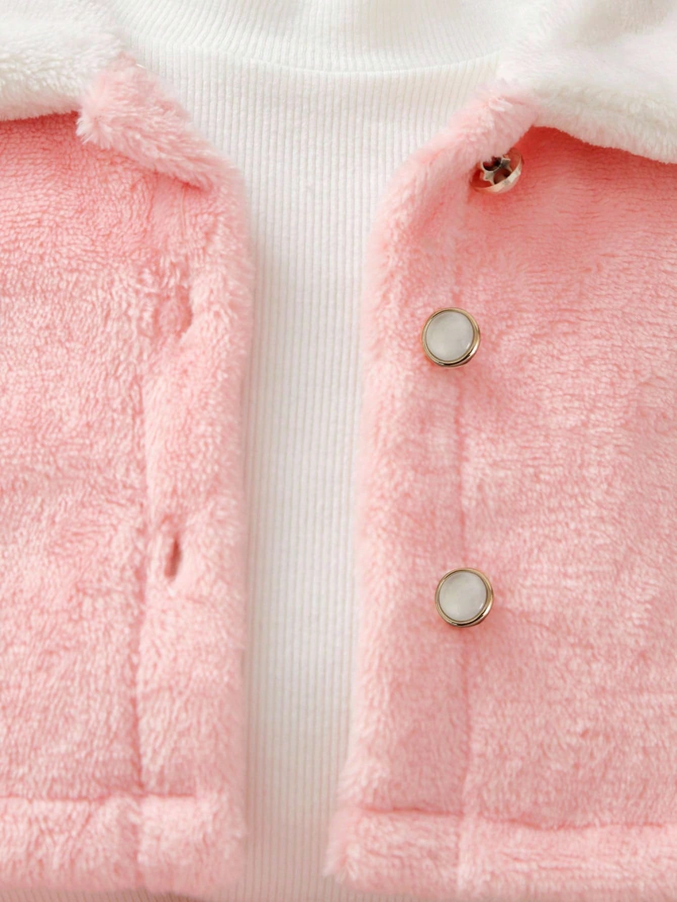 SHEIN Souflis Souflis Baby Girl Contrast Color Lapel Long Sleeve Single-Breasted Jacket And Skirt Casual Suit