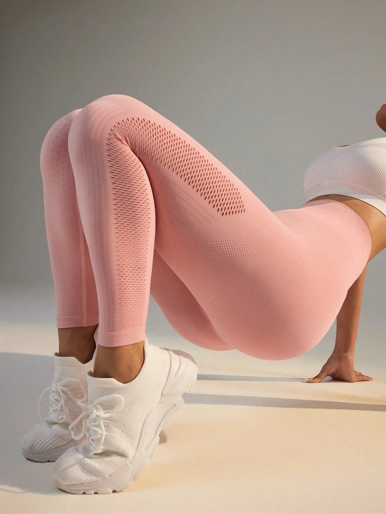 SHEIN Sovereign Charm Women's Seamless High Waist Solid Color Workout Leggings