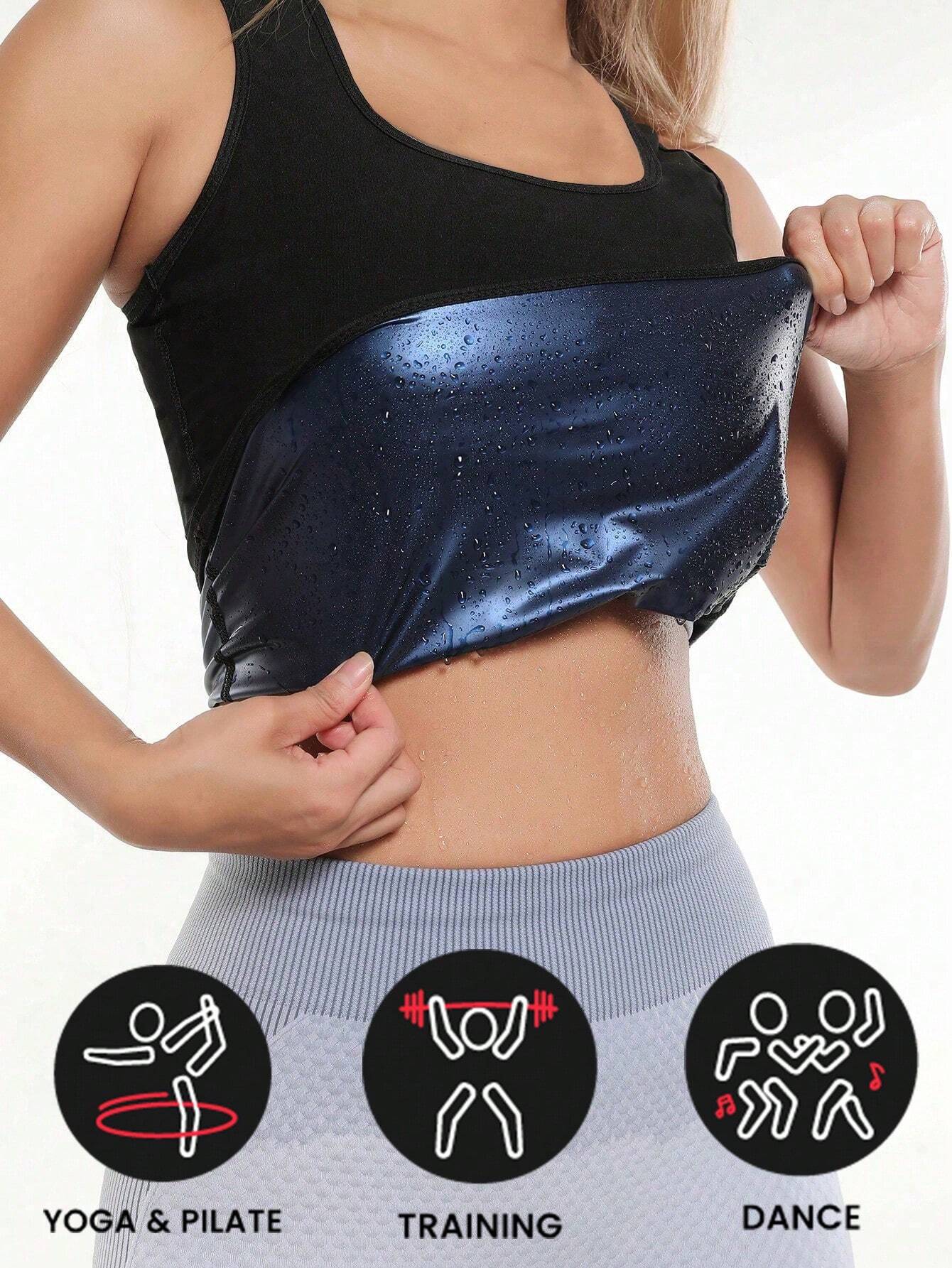 SHEIN Sports Outdoor 1pc Polyurethane Sweat Vest Shapewear Waist Trainer Corset Gym Accessories
