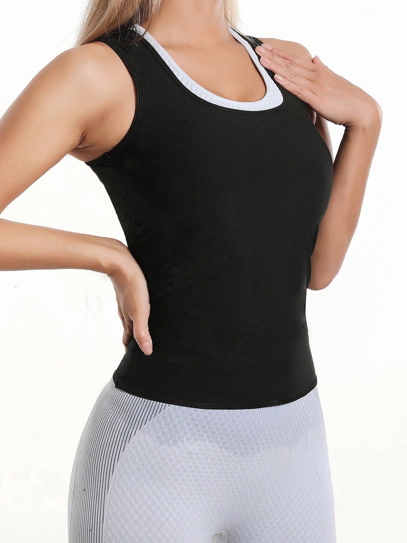 SHEIN Sports Outdoor 1pc Polyurethane Sweat Vest Shapewear Waist Trainer Corset Gym Accessories