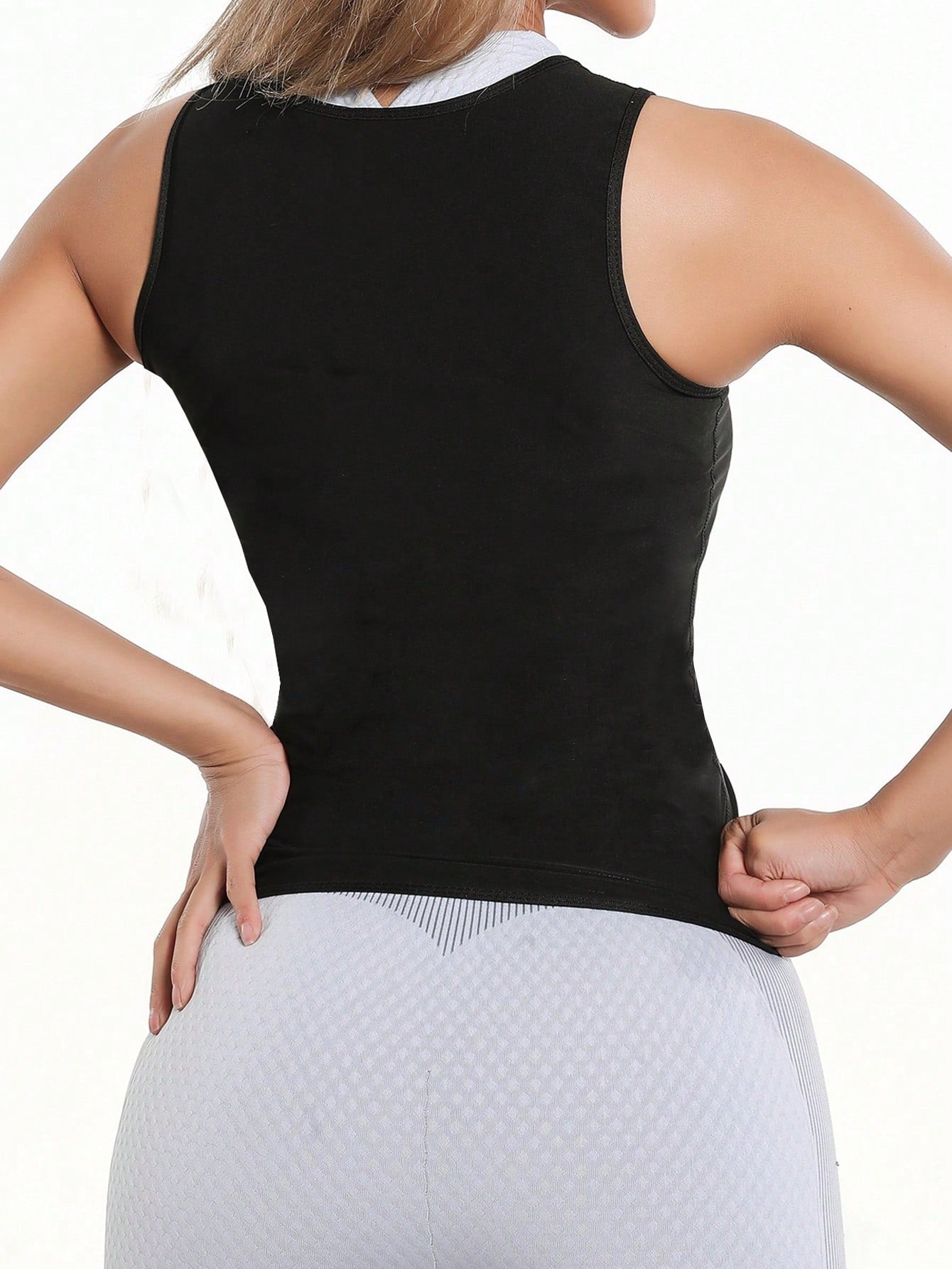 SHEIN Sports Outdoor 1pc Polyurethane Sweat Vest Shapewear Waist Trainer Corset Gym Accessories