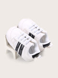 SHEIN Spring & Autumn 0-1 Year Old Baby Shoes, Soft Sole Sports Toddler Shoes, White Baby Boys' Popular Model