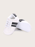 SHEIN Spring & Autumn 0-1 Year Old Baby Shoes, Soft Sole Sports Toddler Shoes, White Baby Boys' Popular Model