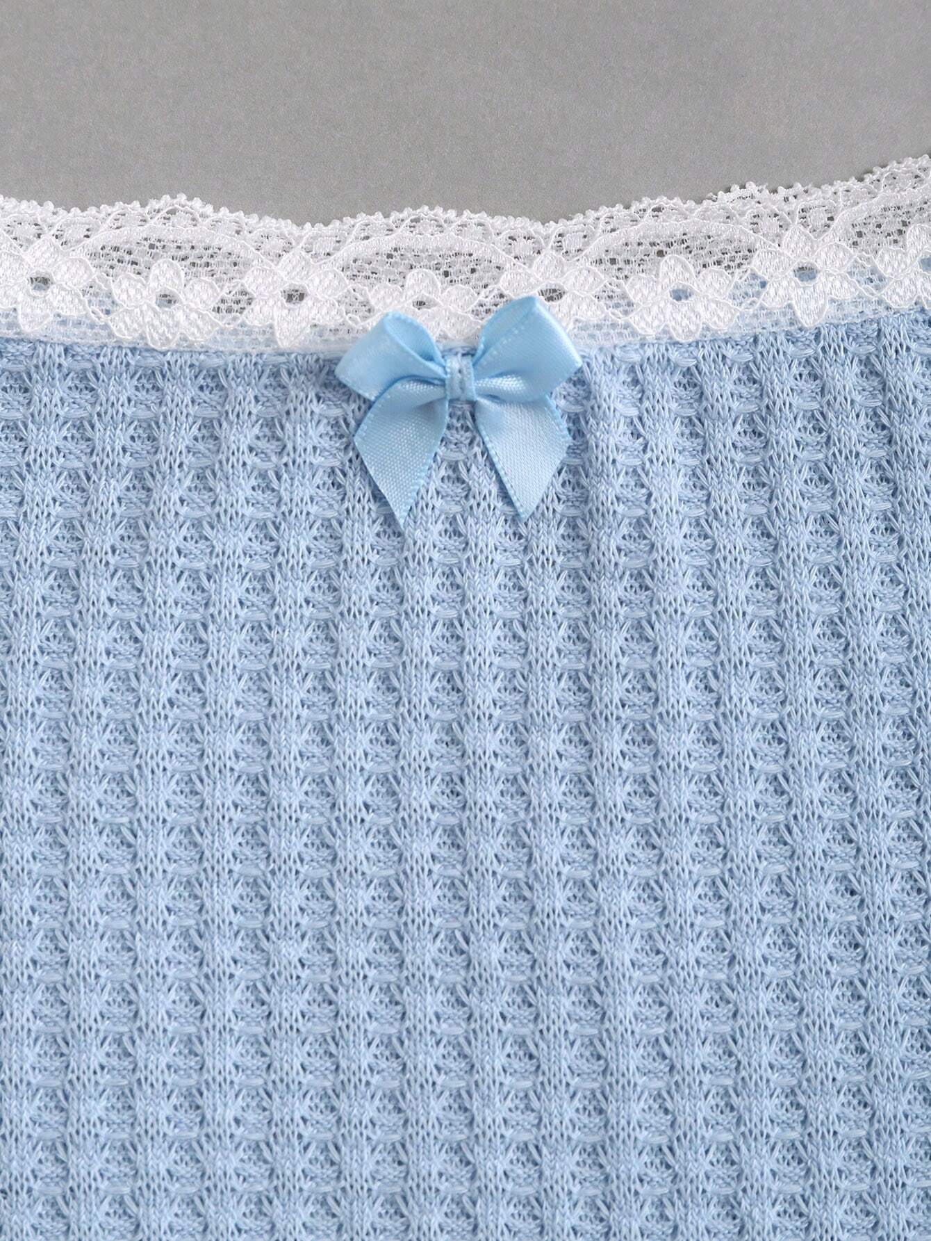  | SHEIN Sweetra Women's Short Sleeve Wafer Check Lace Splice T-Shirt | Shirt | Shein | OneHub