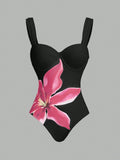  | SHEIN Swim Oasis 1pc Women's Floral Print Spaghetti Strap One-Piece Swimsuit With Sarong | Lingerie | Shein | OneHub