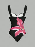  | SHEIN Swim Oasis 1pc Women's Floral Print Spaghetti Strap One-Piece Swimsuit With Sarong | Lingerie | Shein | OneHub