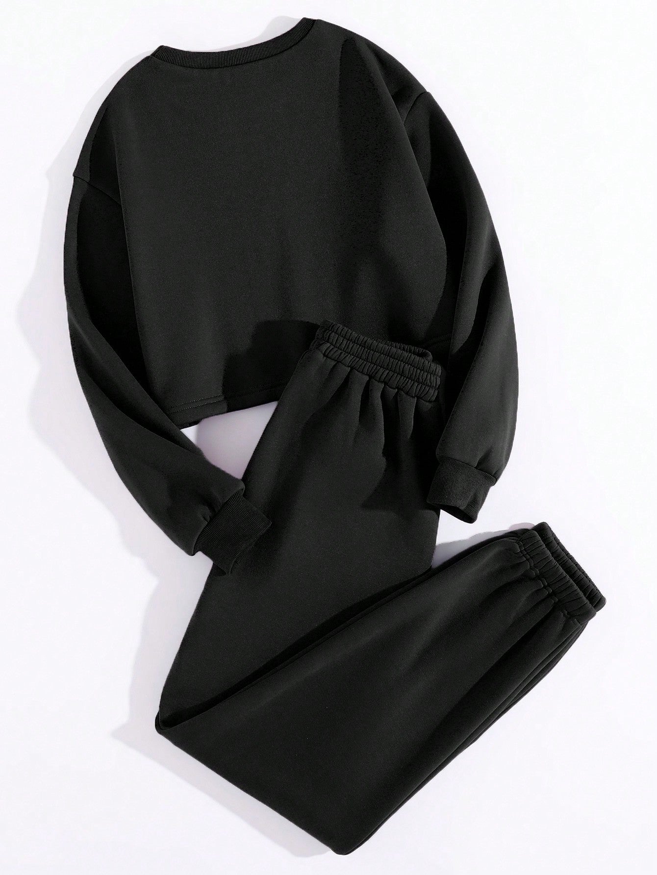  | SHEIN Thermal Lined Solid Sweatshirt With Joggers | Sweater | Shein | OneHub