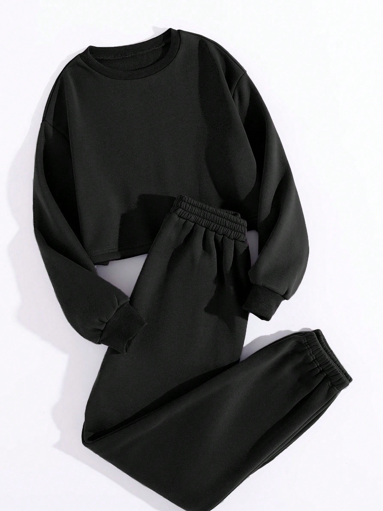 | SHEIN Thermal Lined Solid Sweatshirt With Joggers | Sweater | Shein | OneHub