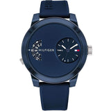 Tommy Hilfiger Denim Blue Silicone Strap Blue Dial Quartz Watch for Men - 1791556