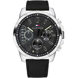  | Tommy Hilfiger Decker Black Leather Strap Black Dial Chronograph Quartz Watch for Men - 1791563 | Watches | Tommy Hilfiger | OneHub