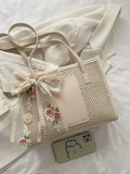  | Trendy Lightweight,Casual Bow Decor Straw Bag For Teen Girls Women College Students Perfect For College | Bags | Shein | OneHub