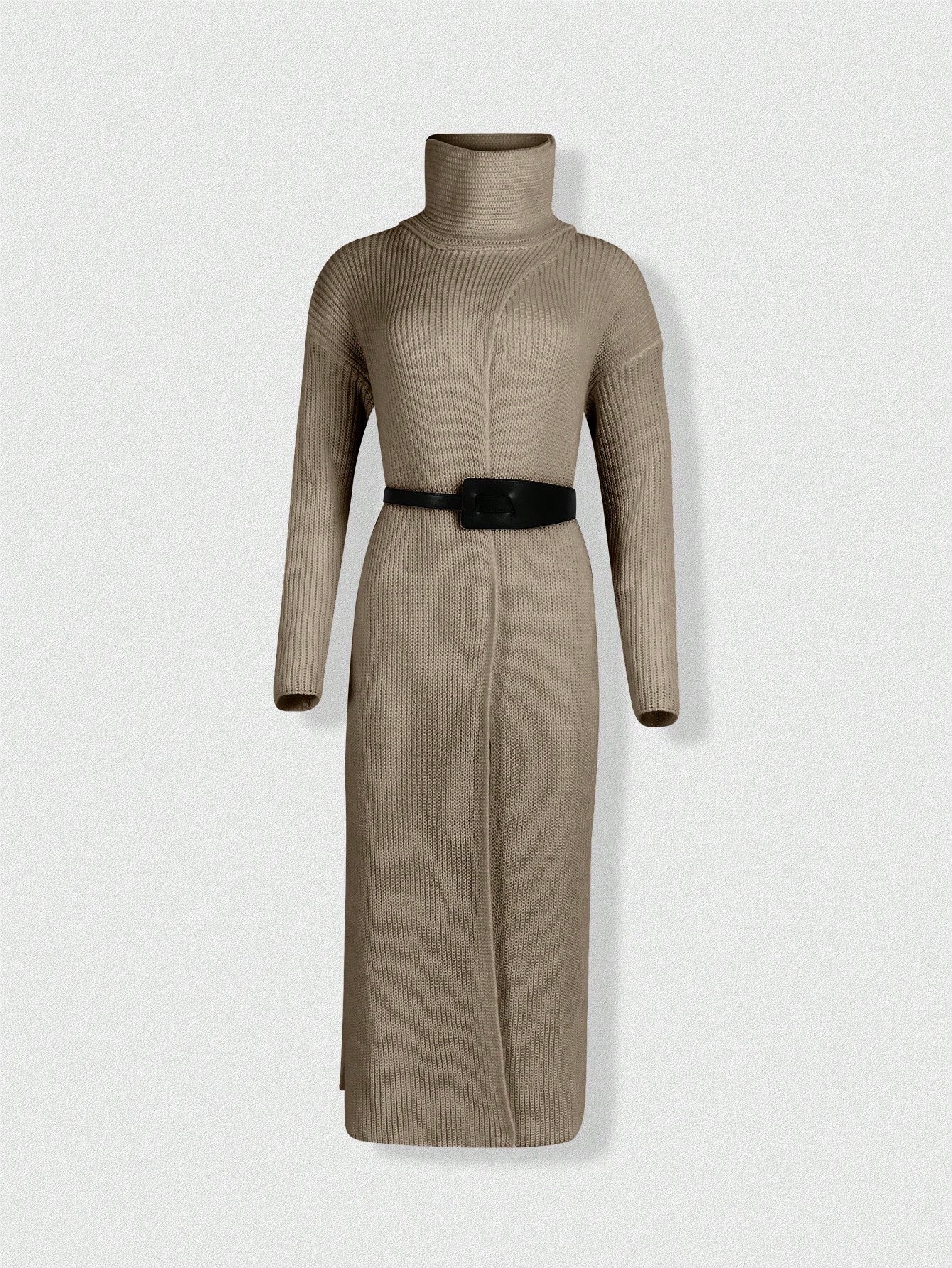  | SHEIN Turtleneck Slit Dress, Long Sleeve Casual Party Club Dress, Elegant & Unique Design | Dress | Shein | OneHub