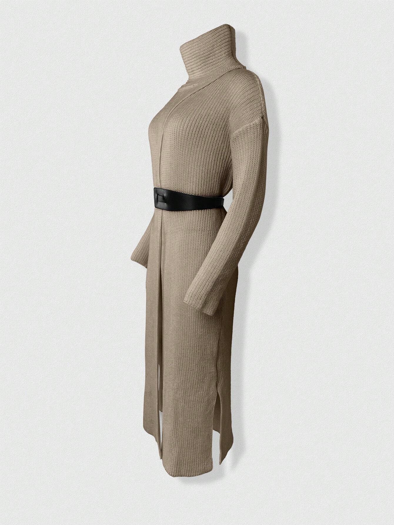  | SHEIN Turtleneck Slit Dress, Long Sleeve Casual Party Club Dress, Elegant & Unique Design | Dress | Shein | OneHub