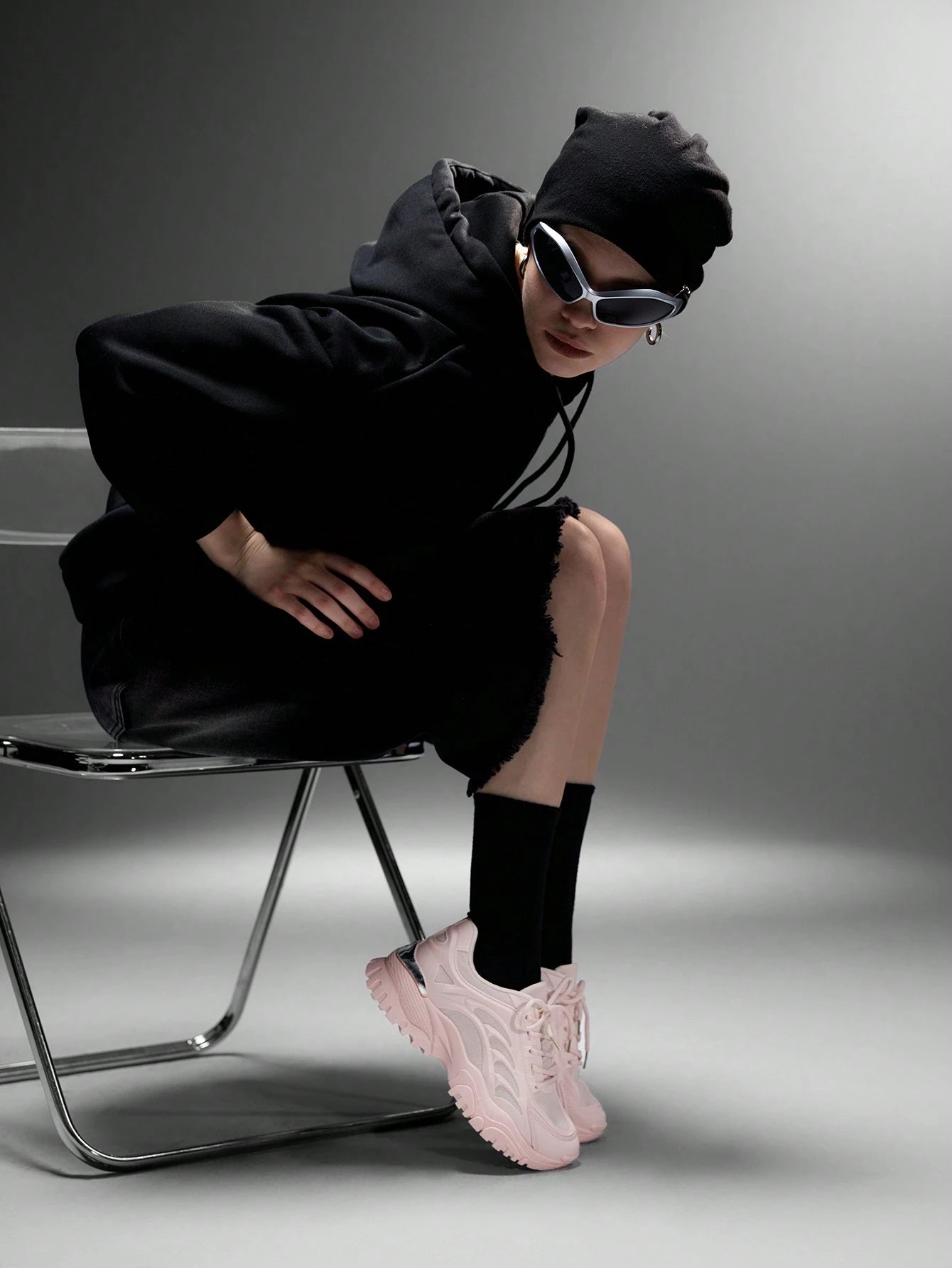 SHEIN Vate Woman Shoes Thick Sole Fashion Lightweight Pink Outdoor Sneaker