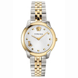 Versace Audrey Two-Tone Stainless Steel Silver Dial Quartz Watch for Women - VELR00519