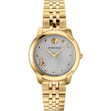 Versace Audrey Gold Stainless Steel Grey Dial Quartz Watch for Women - VELR00719