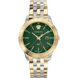 Versace Univers Two-tone Stainless Steel Green Dial Quartz Watch for Men - VEBK 00718