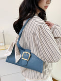  | SHEIN Versatile Blue Crocodile Pattern Armpit Bag | Bags | Shein | OneHub