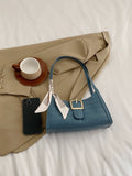  | SHEIN Versatile Blue Crocodile Pattern Armpit Bag | Bags | Shein | OneHub