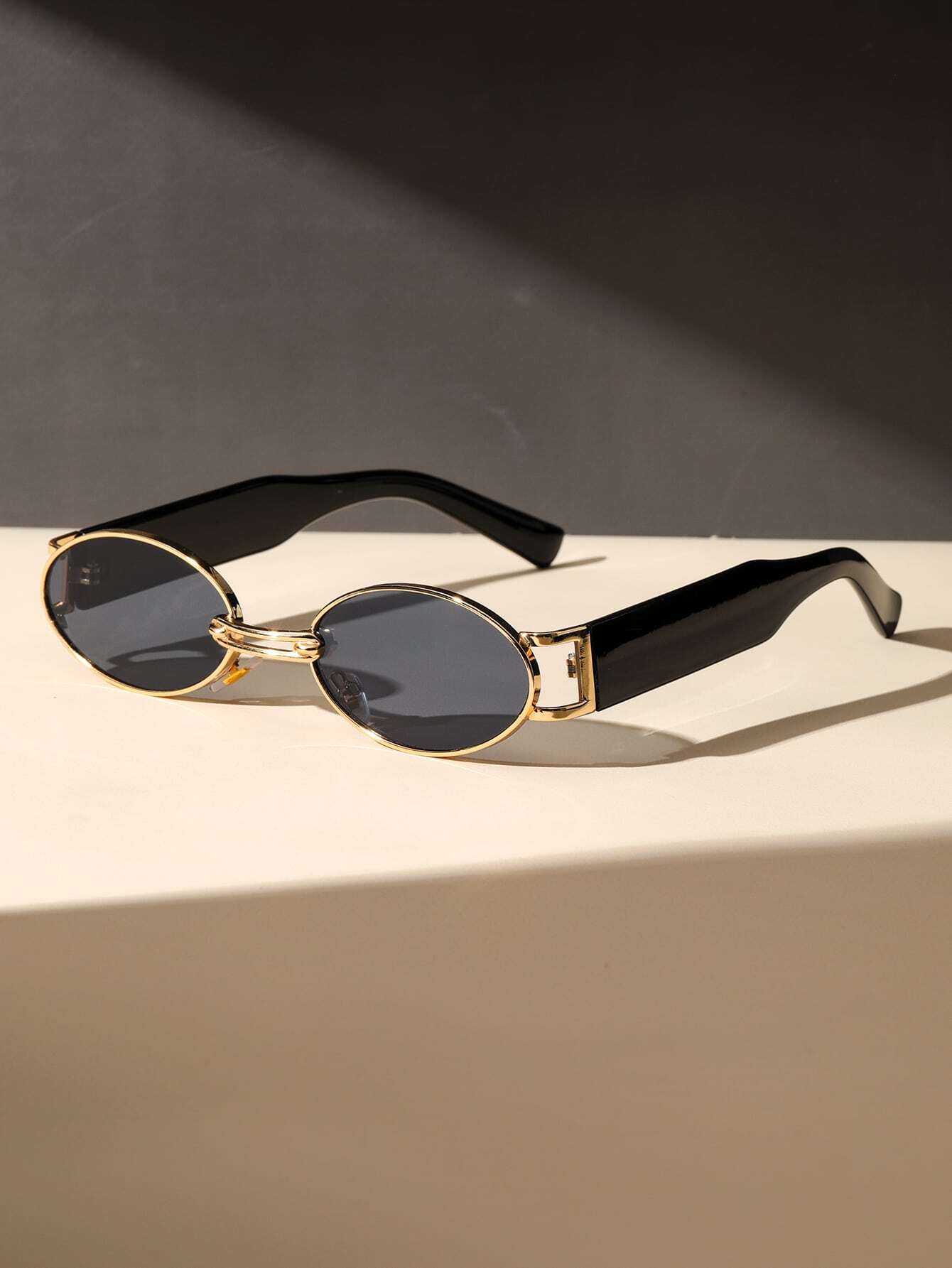  | SHEIN Vintage 1pc Classic Oval Shaped Gold Frame & Tea Legs Decor Fashion Eyeglasses | Sunglasses | Shein | OneHub