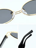  | SHEIN Vintage 1pc Classic Oval Shaped Gold Frame & Tea Legs Decor Fashion Eyeglasses | Sunglasses | Shein | OneHub