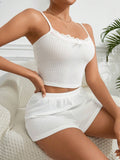  | SHEIN Waffle Comfortable Camisole & Shorts Pajama Set | Lingerie | Shein | OneHub