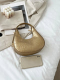  | SHEIN Waterproof,Lightweight,Business Casual Metallic Crocodile Embossed Hobo Bag | Bags | Shein | OneHub
