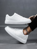 SHEIN Women Minimalist Lace-up Front Skate Shoes, Sporty Sneakers