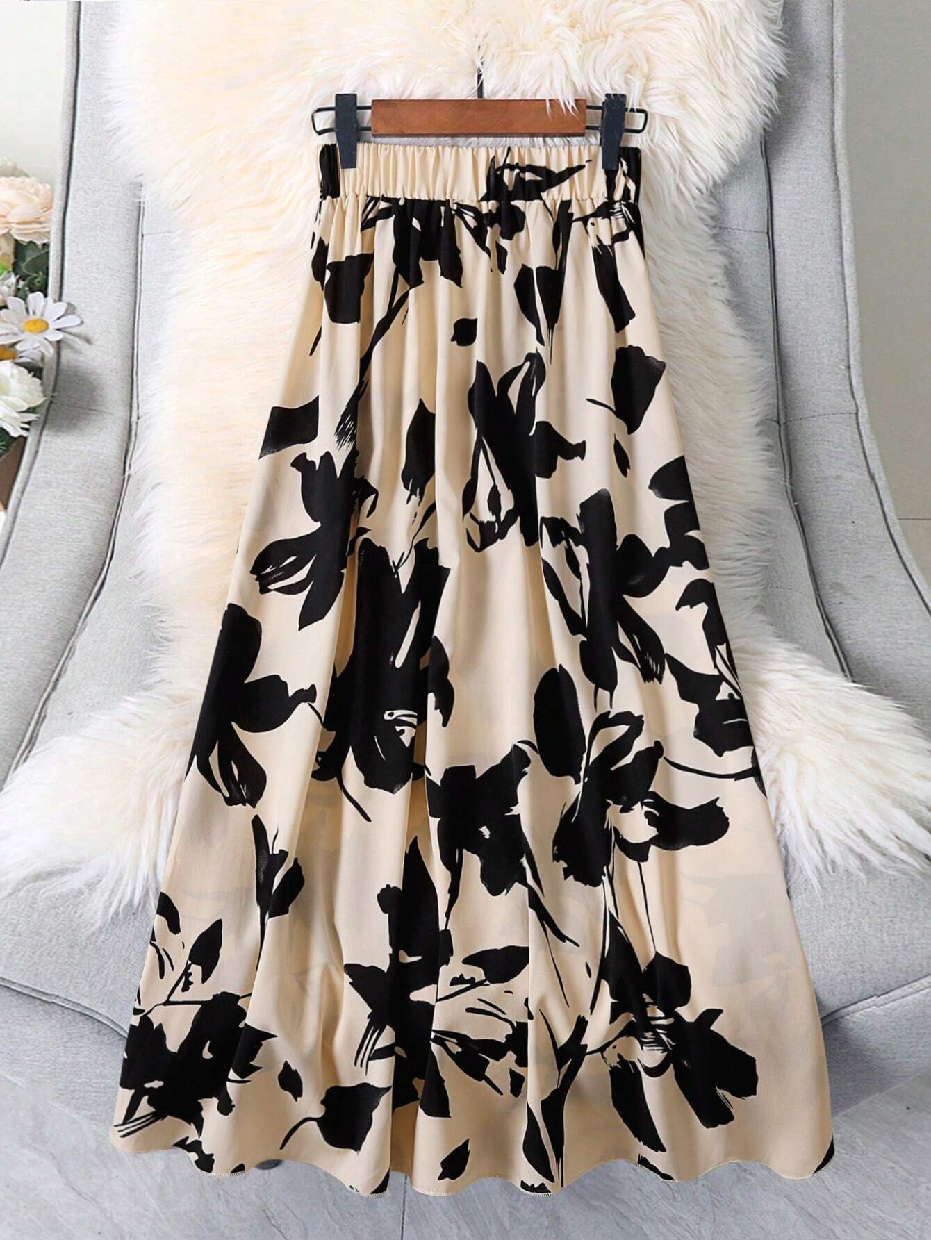 SHEIN Women's Casual Floral Print Maxi Skirt, Summer