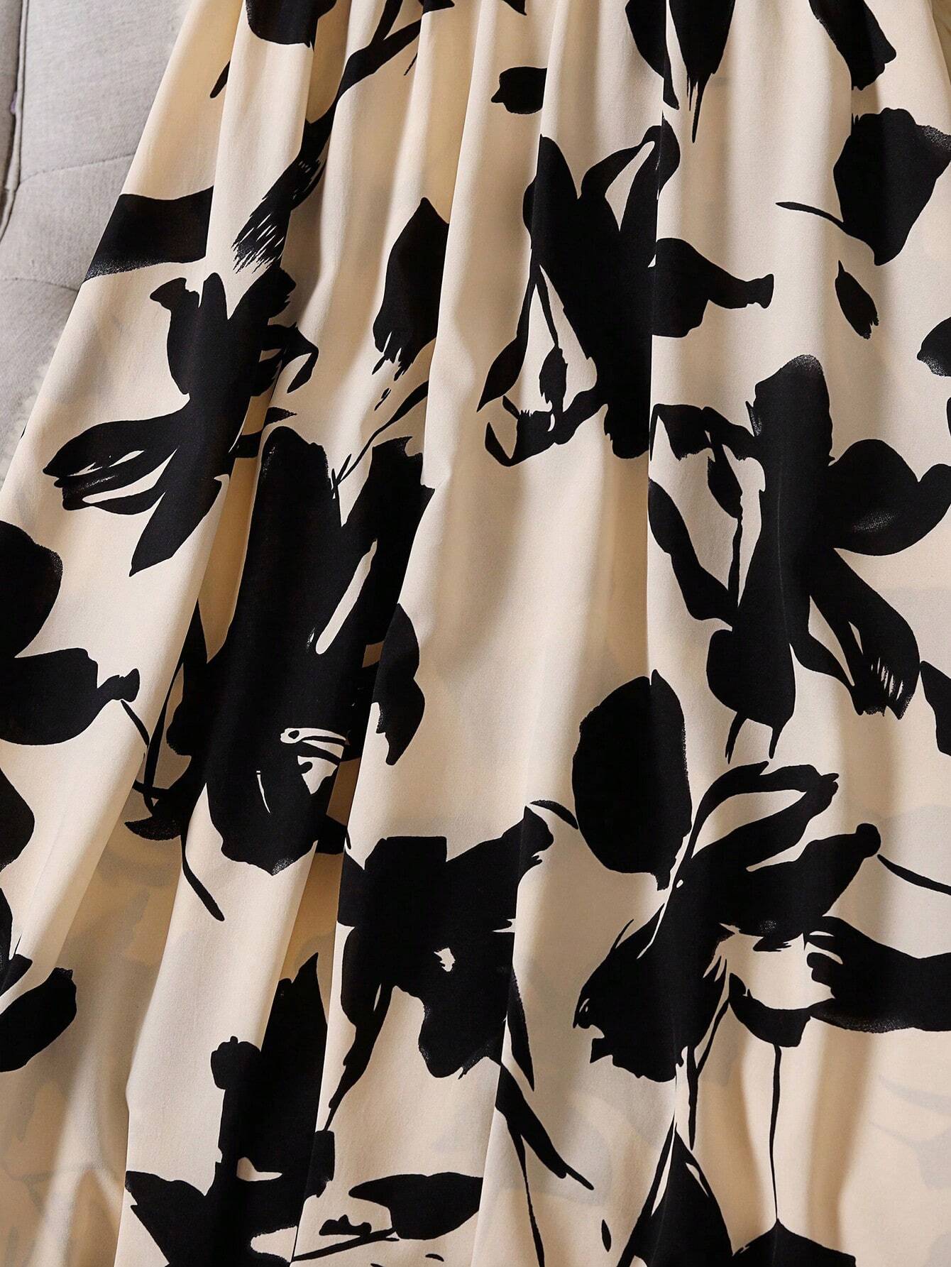 SHEIN Women's Casual Floral Print Maxi Skirt, Summer