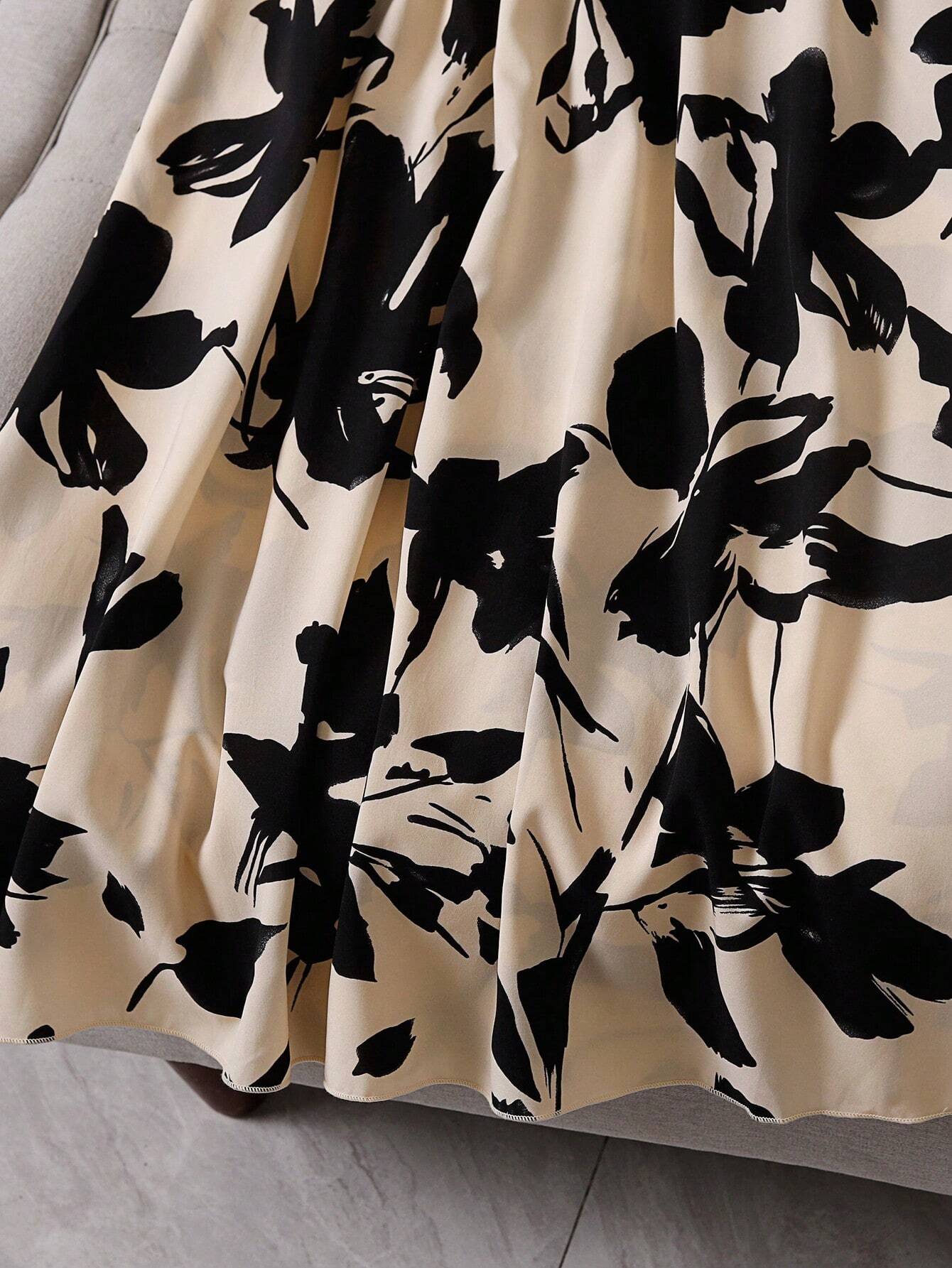 SHEIN Women's Casual Floral Print Maxi Skirt, Summer